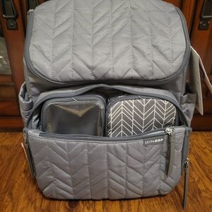 Skip Hop Forma Gray Quilted Diaper Backpack